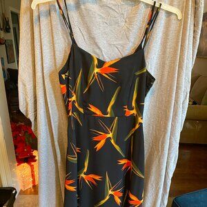 J.O.A. lulus Size SM Maxi Dress Floral Print black Spaghetti Straps